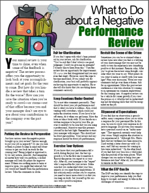 E016 What to Do about a Negative Performance Review - HandoutsPlus.com
