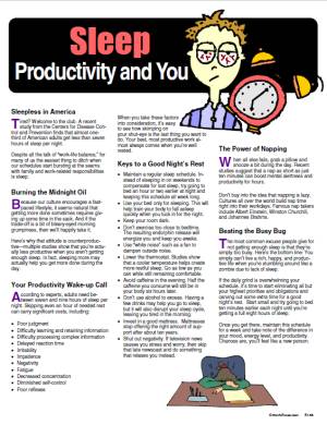 E135 Sleep Productivity and You - HandoutsPlus.com