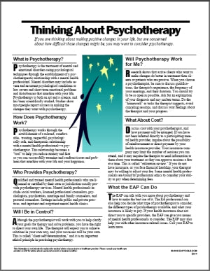 E014 Thinking About Psychotherapy - HandoutsPlus.com