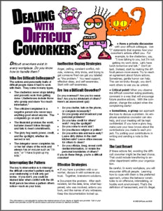 E038 Dealing with Difficult Coworkers - HandoutsPlus.com