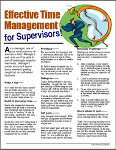 E052 Effective Time Management for Supervisors - HandoutsPlus.com