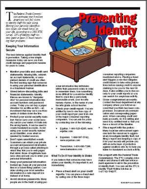 E060 Preventing Identity Theft - HandoutsPlus.com