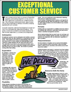 E077 Providing Exceptional Customer Service - HandoutsPlus.com