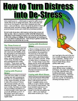 E081 How to Turn Stress into De-Stress - HandoutsPlus.com