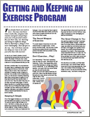 E089 Getting and Keep an Exercise Program - HandoutsPlus.com