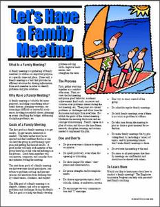E092 Let's Have a Family Meeting - HandoutsPlus.com