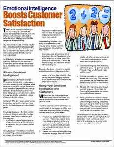 E093 Emotional Intelligence Boosts Customer Satisfaction - HandoutsPlus.com