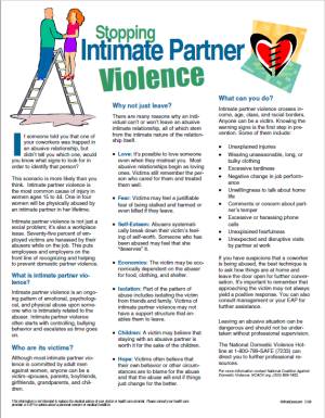 E108 - Stopping Intimate Partner Violence - HandoutsPlus.com
