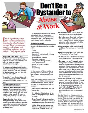 E134 Don't Be a Bystander to Abuse at Work - HandoutsPlus.com