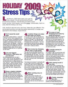 E141 Holiday Stress Tips 2020 (Any year) - HandoutsPlus.com