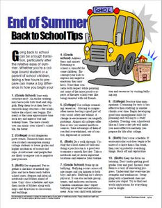 E147 End of Summer Back to School Tips - HandoutsPlus.com