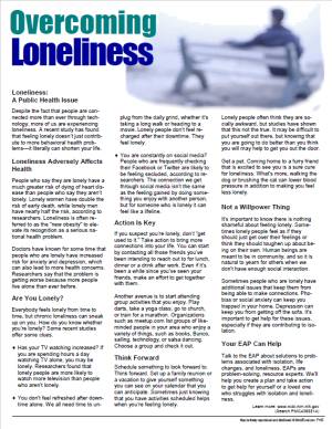 E160 Overcoming Loneliness - HandoutsPlus.com