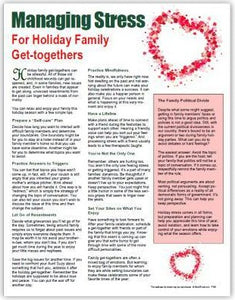 E161  Managing Stress for Holiday Family Get-togethers - HandoutsPlus.com