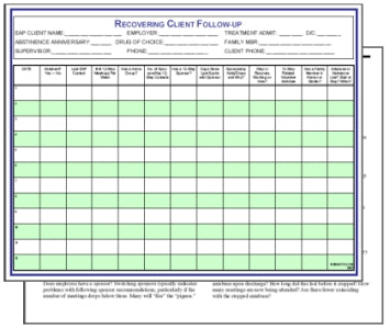 S170V  Follow-up Sheet for Monitoring Recovering Clients - HandoutsPlus.com