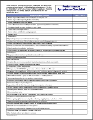 S174V  60 Signs and Symptoms Checklist - HandoutsPlus.com